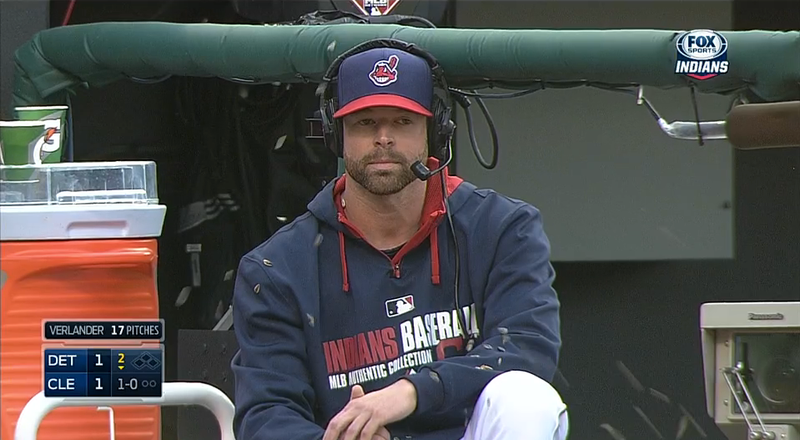 Illustration for article titled Indians' Corey Kluber Pelted With Seeds, Water, Powder During Interview